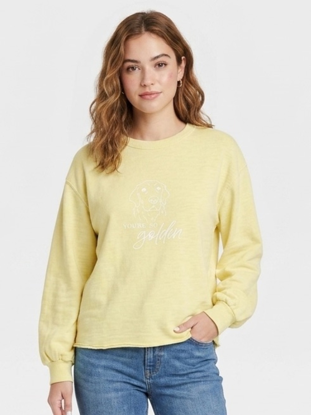 Universal Thread "You're So Golden" Dog Sweatshirt Size XS Y2K Tennis Lounge